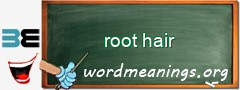 WordMeaning blackboard for root hair